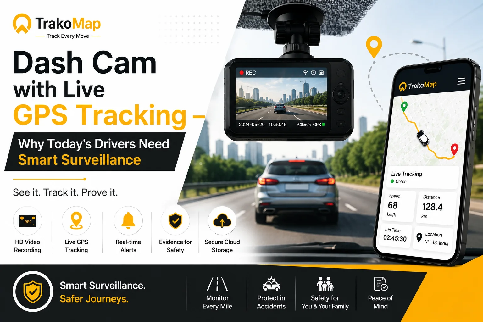 Dash Cam with Live GPS Tracking – Why Today's Drivers Need Smart Surveillance