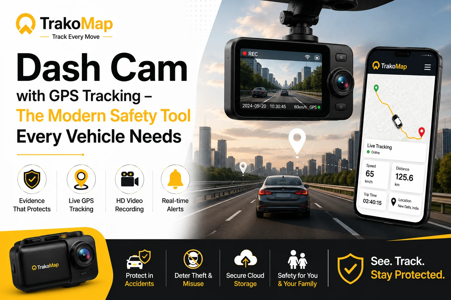 Dash Cam with GPS Tracking – The Modern Safety Tool Every Vehicle Needs