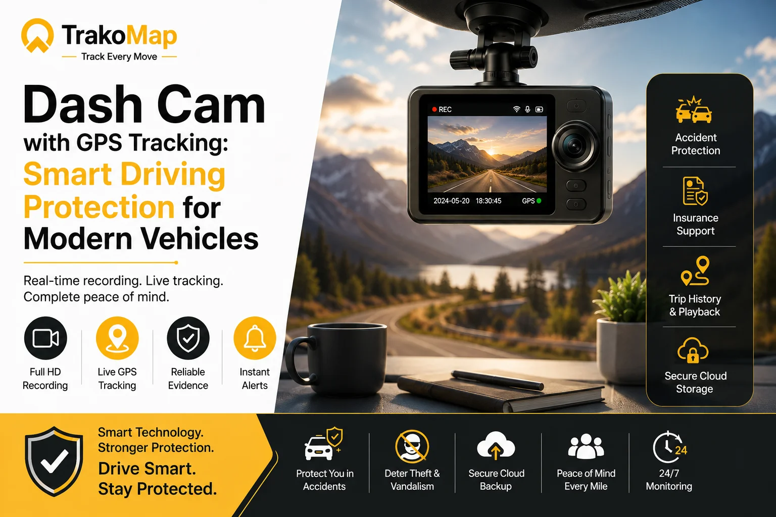 Dash Cam with GPS Tracking: Smart Driving Protection for Modern Vehicles