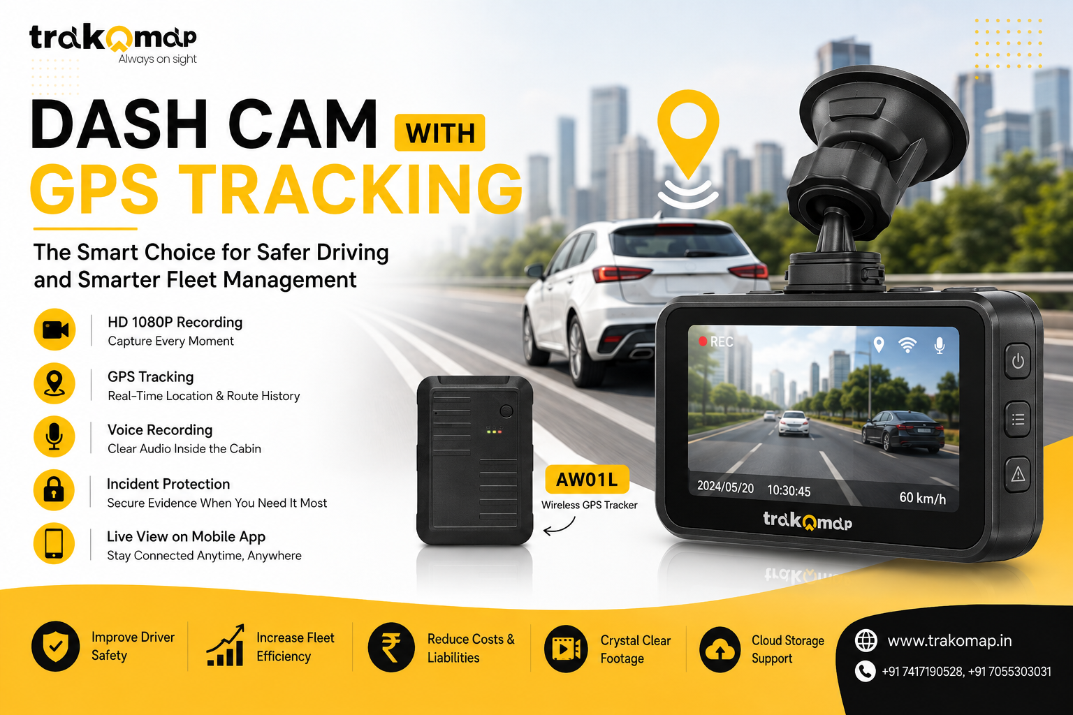 Dash Cam with GPS Tracking: The Smart Choice for Safer Driving and Smarter Fleet Management
